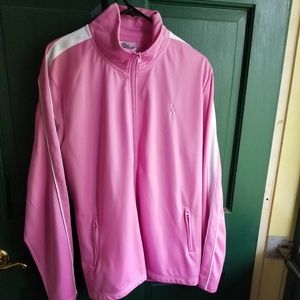 Women's Sports Warm-up Jacket 2XL Pink full zip